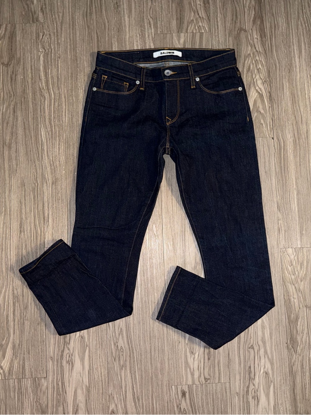Baldwin Jeans Sophia Mid Rise Skinny Womens Size 28 Stretch Dark Denim Wash